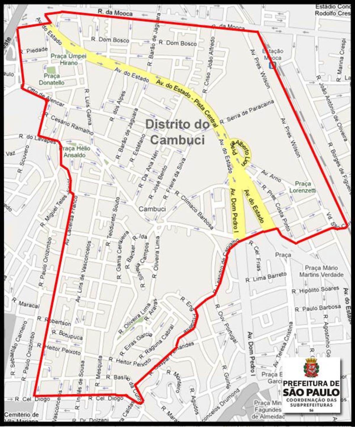 מפה של Cambuci סאו פאולו