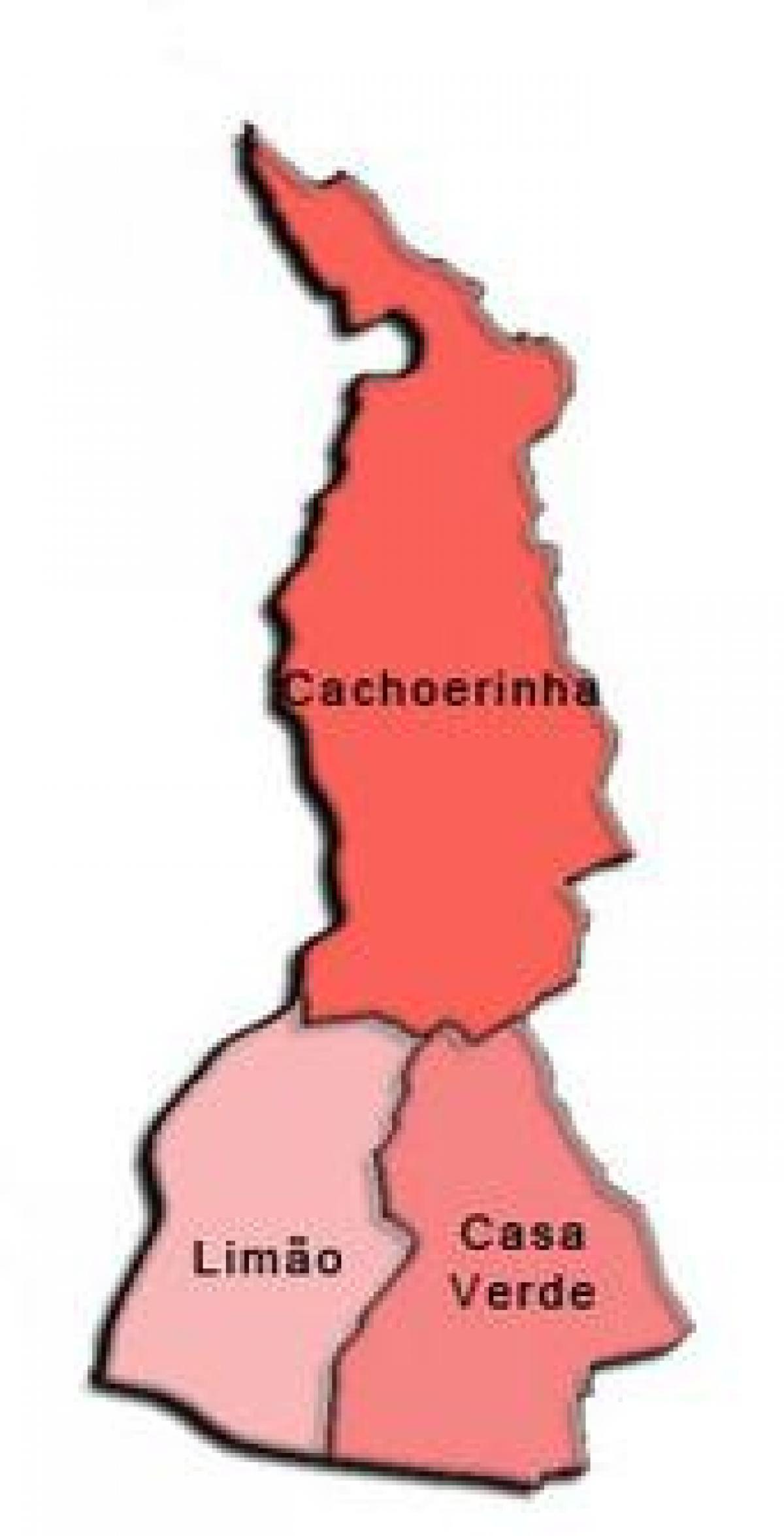 מפה של Casa Verde תת-פריפקטורה