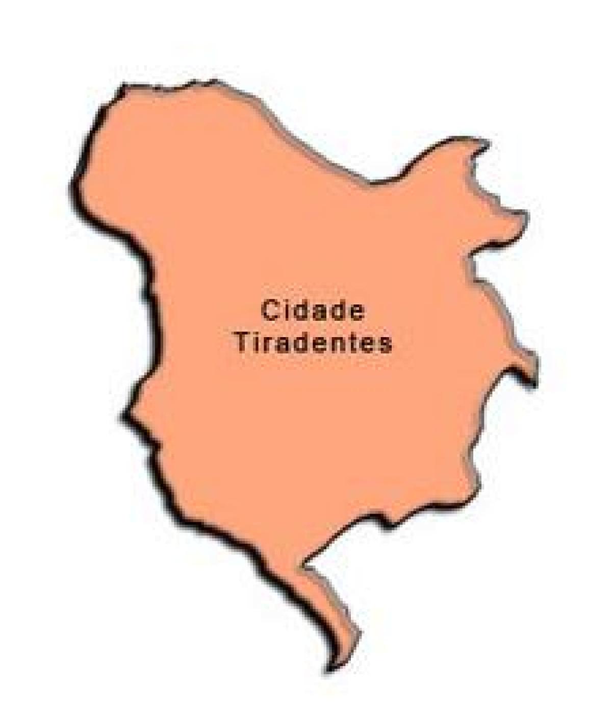 מפה של Cidade Tiradentes תת-פריפקטורה