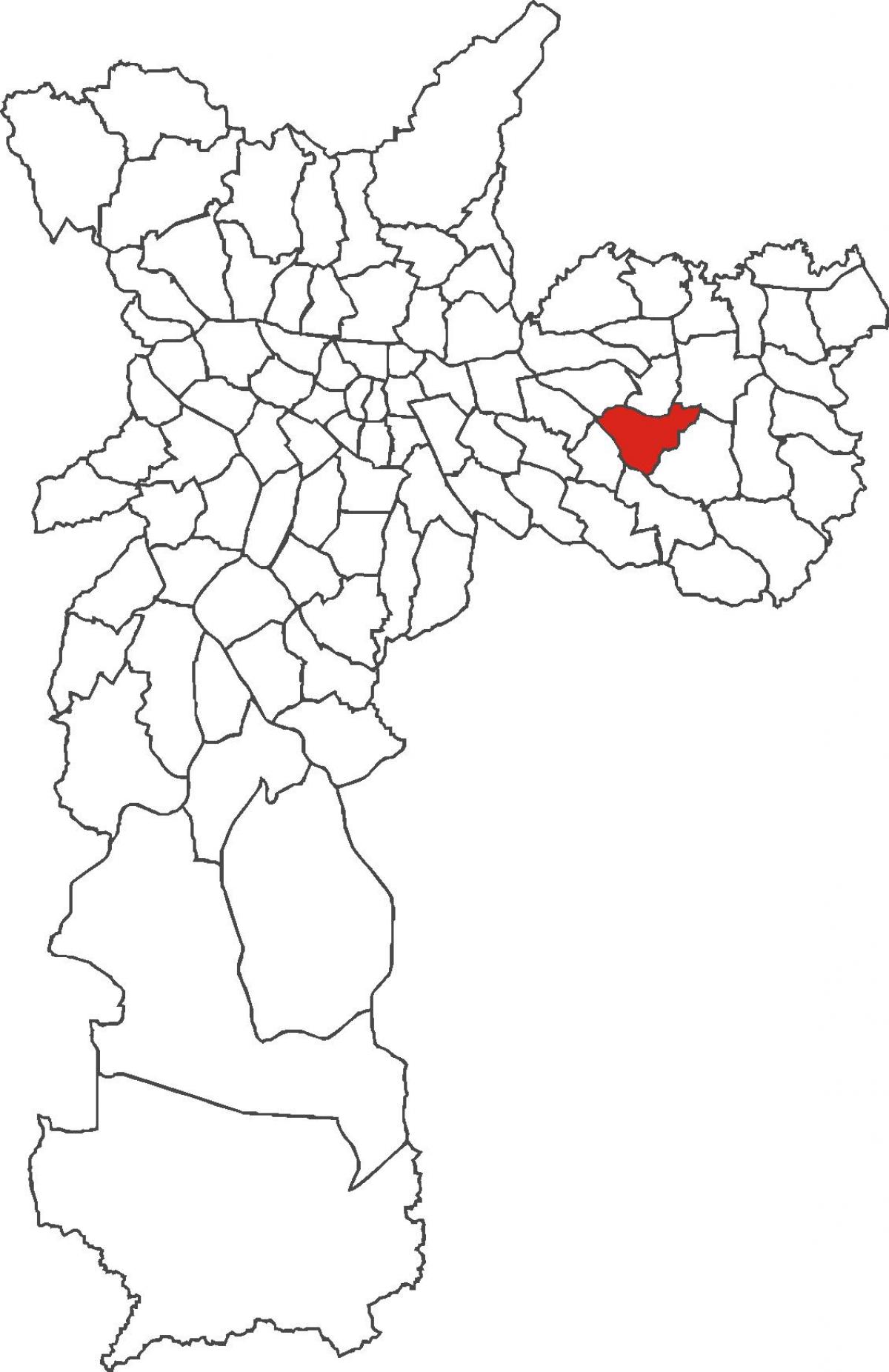 מפה של Cidade המנהיג הראשון מחוז