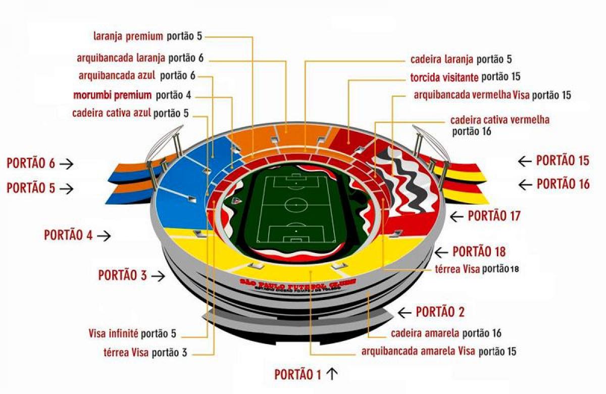 מפה של Cícero-Pompeu-דה-טולדו אצטדיון
