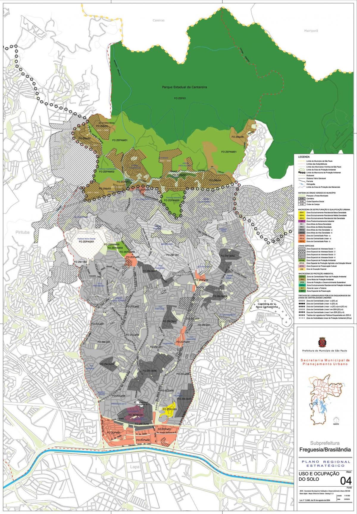 מפה של Freguesia לעשות - סאו פאולו - כיבוש האדמה