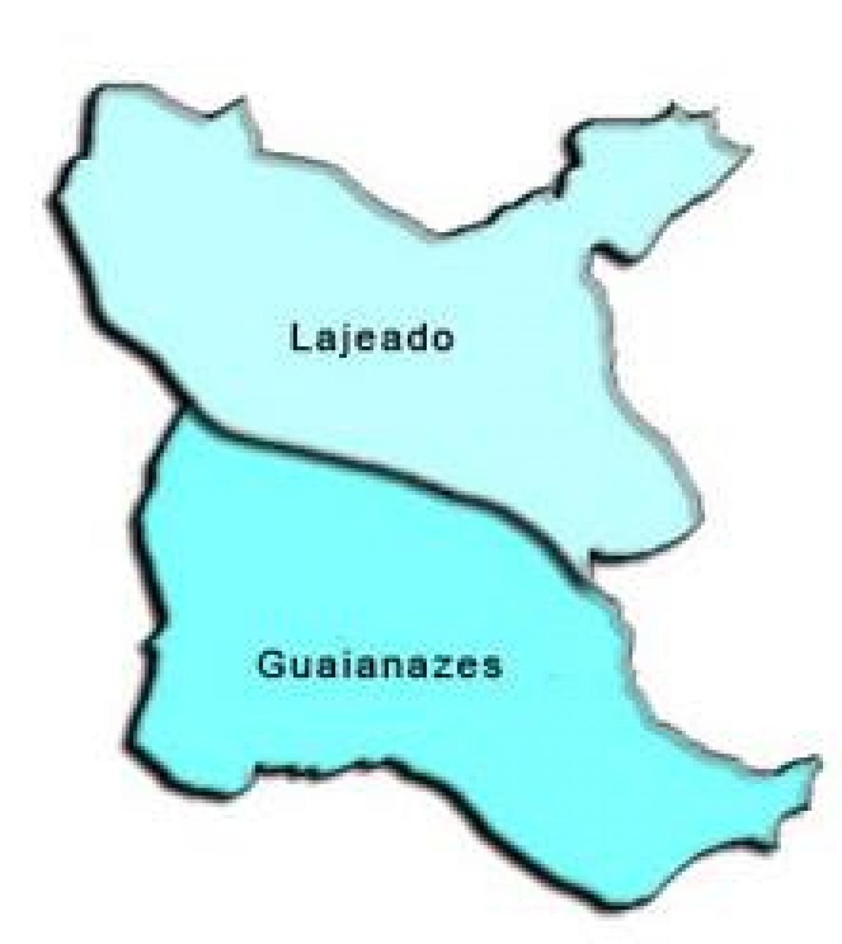 מפה של Guaianases תת-פריפקטורה