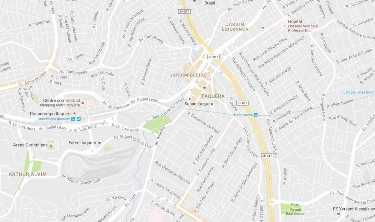 מפה של Itaquera סאו פאולו