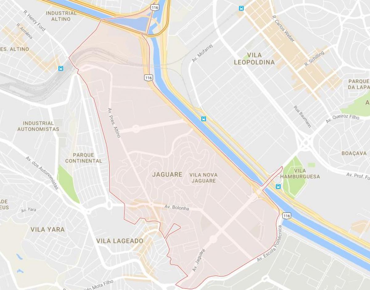 מפה של Jaguaré סאו פאולו