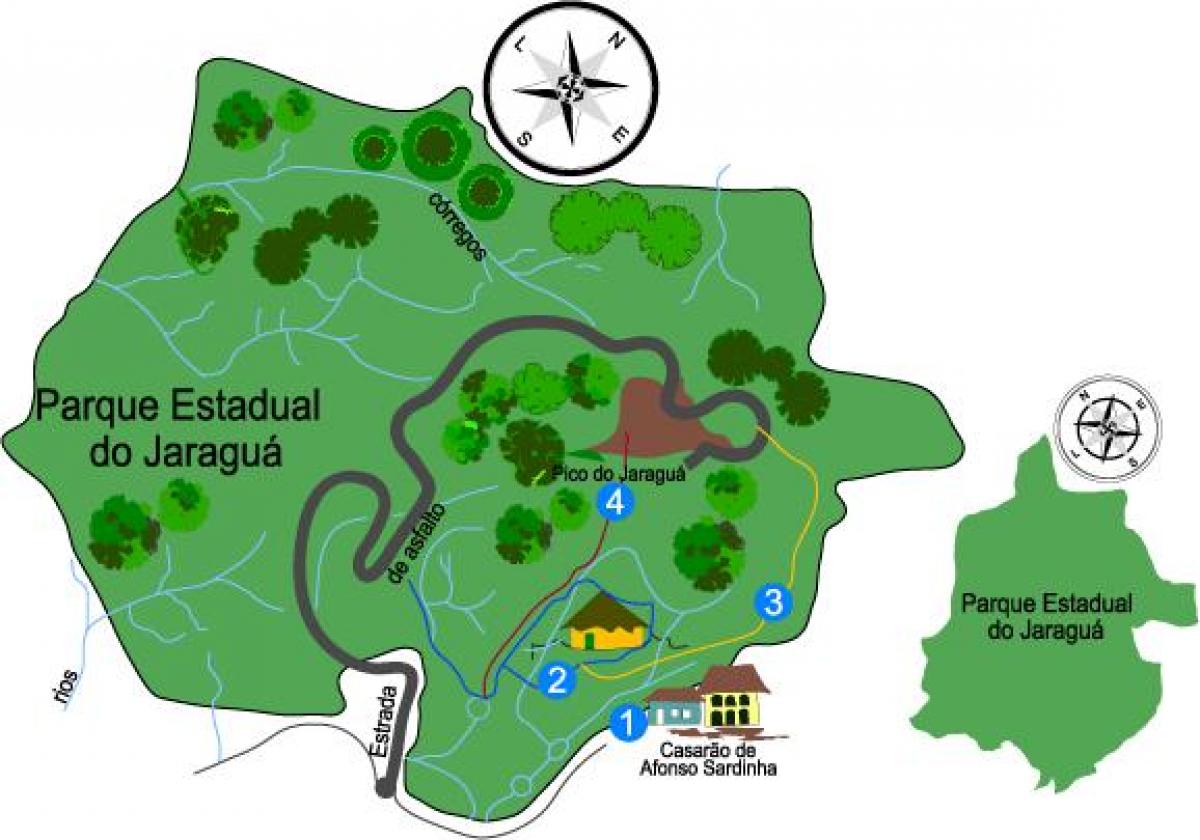 מפה של פארק Jaraguá