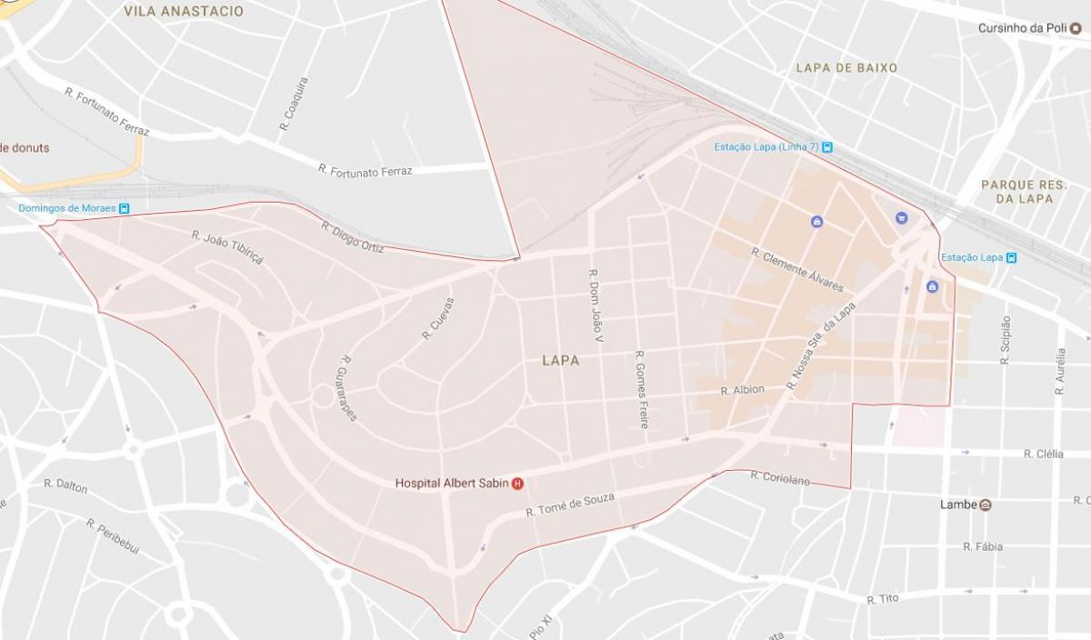 מפה של Lapa סאו פאולו