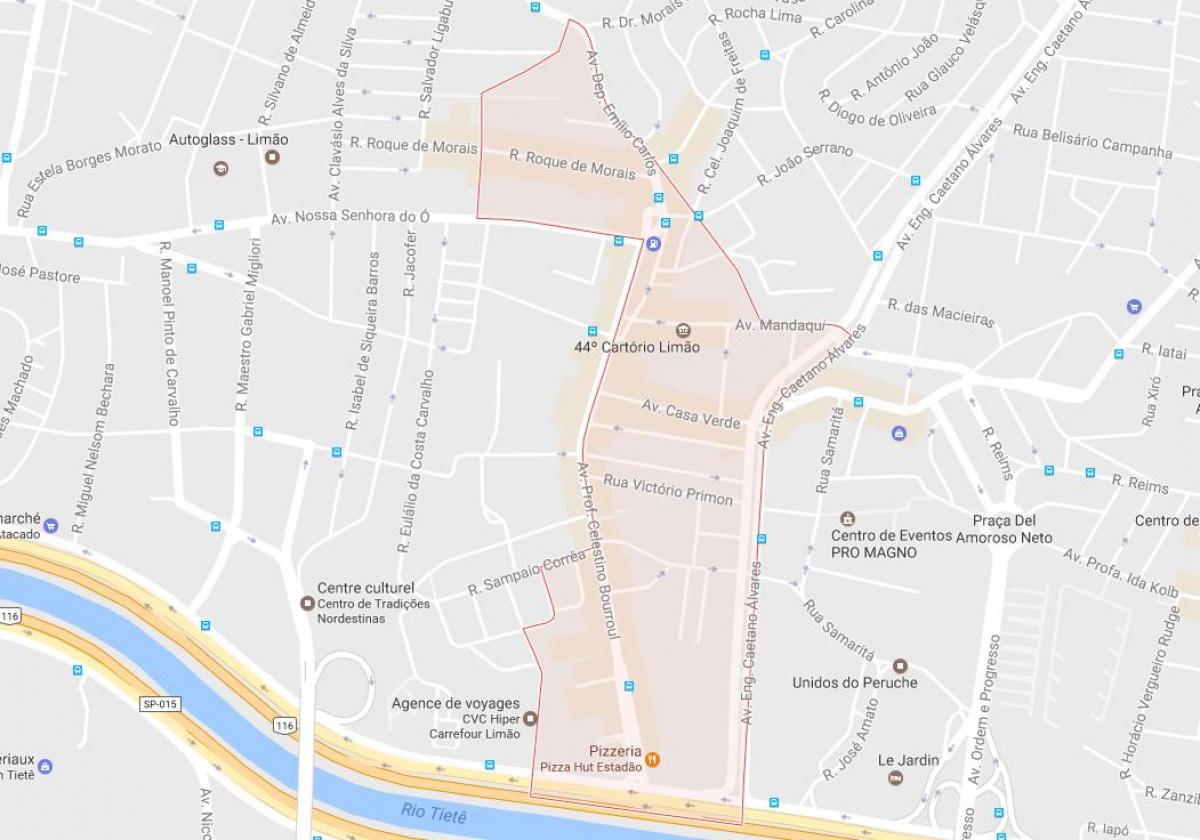 מפה של Limão סאו פאולו