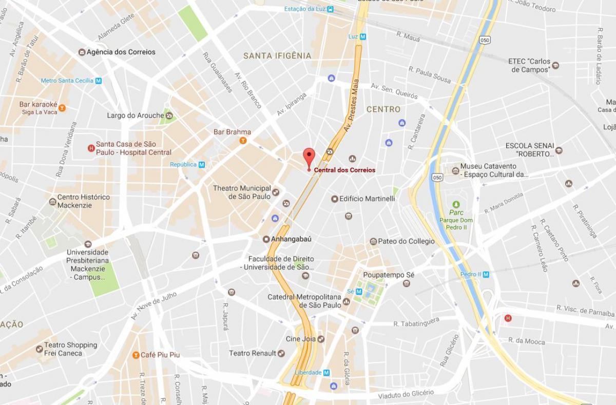 מפה של Palácio dos Correios סאו פאולו