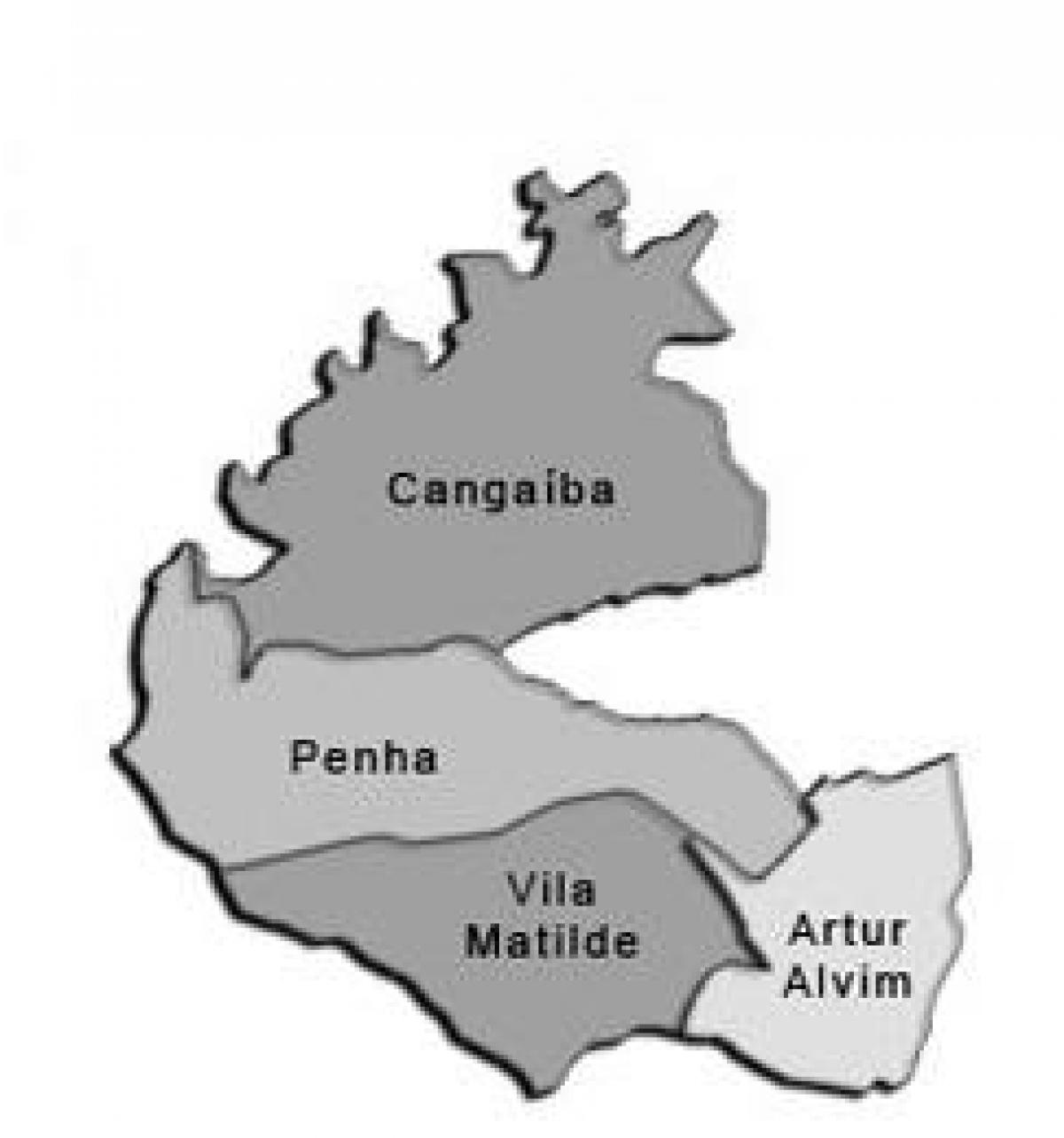 מפה של Penha תת-פריפקטורה
