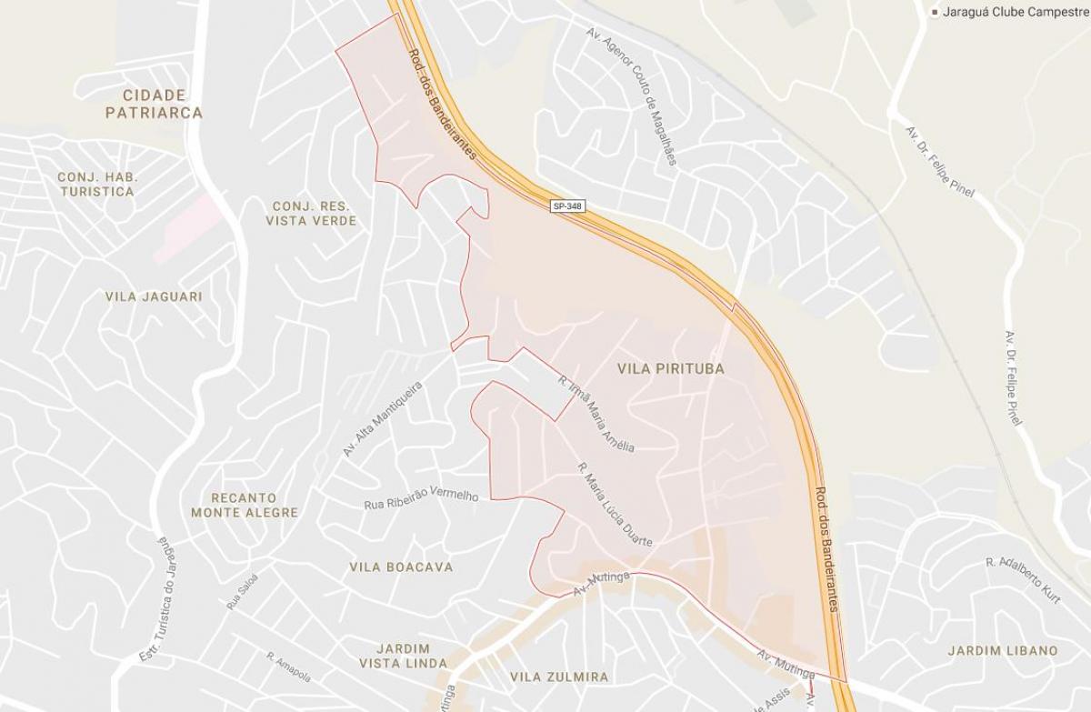 מפה של Pirituba סאו פאולו