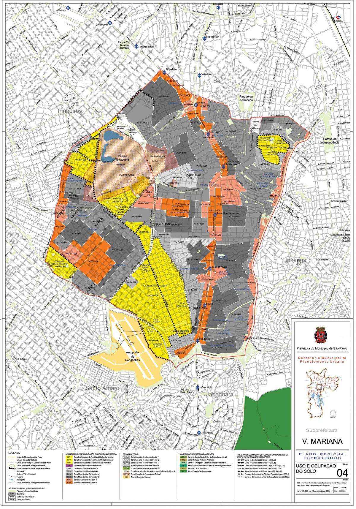 מפה של וילה מריאנה סאו פאולו - כיבוש האדמה
