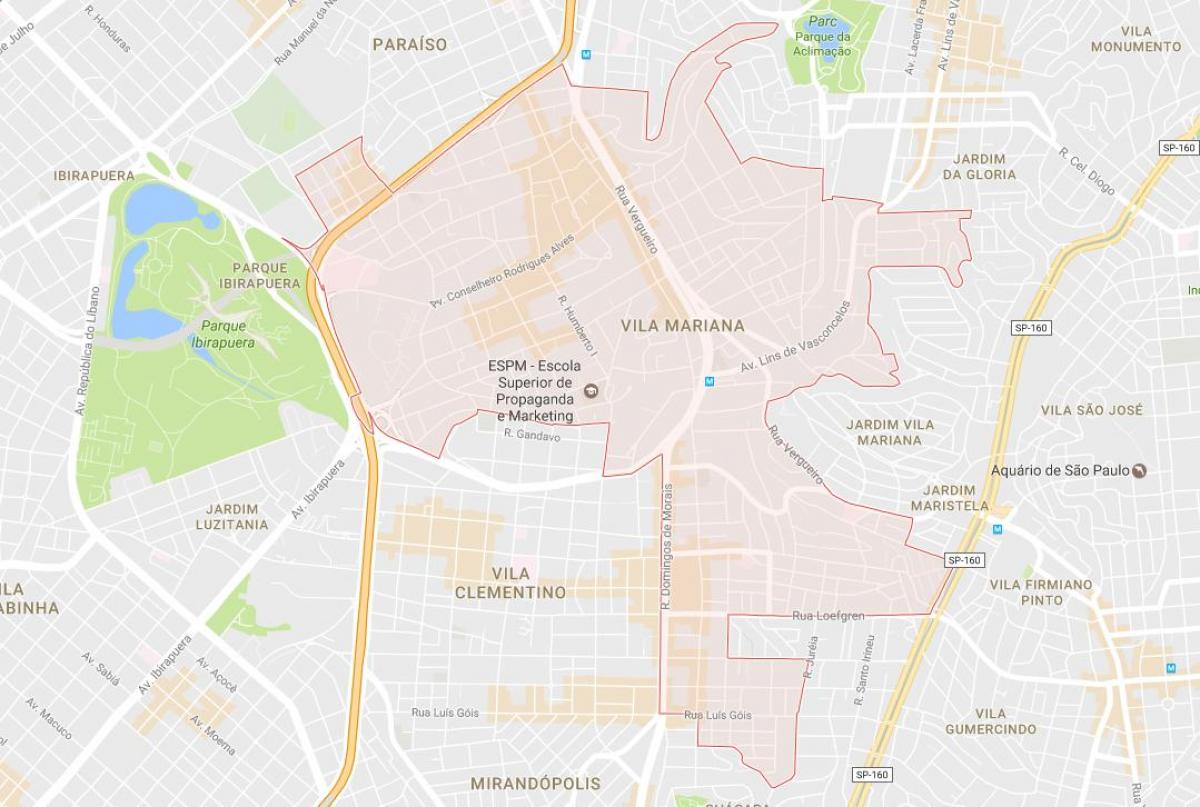 מפה של וילה מריאנה סאו פאולו