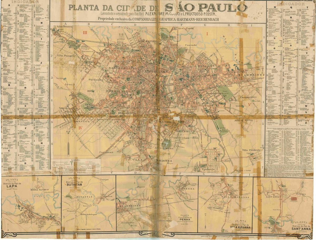 מפת לשעבר סאו פאולו - 1913