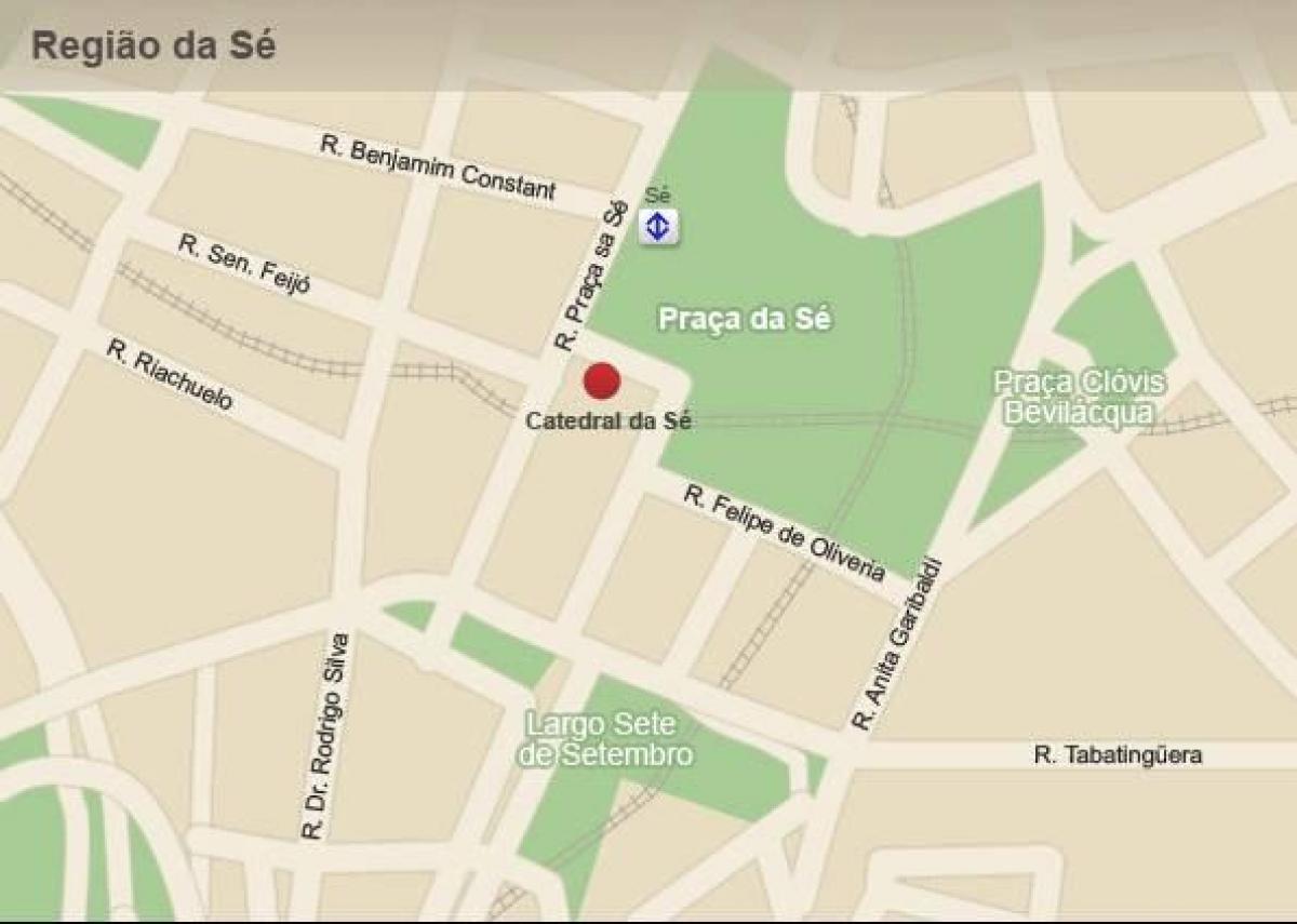 מפה של מטרופולין הקתדרלה של סאו פאולו