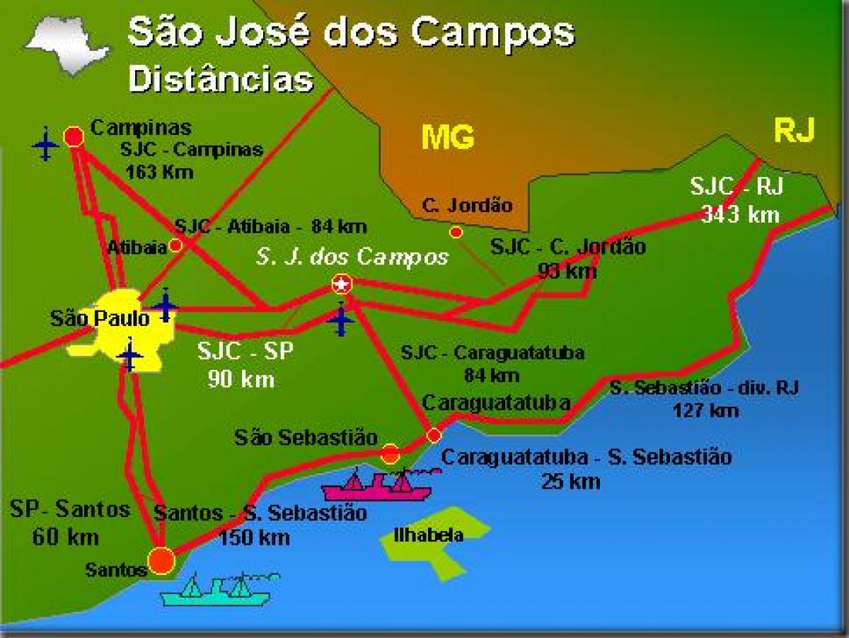 מפה של סאו חוזה דוס קאמפוס התעופה