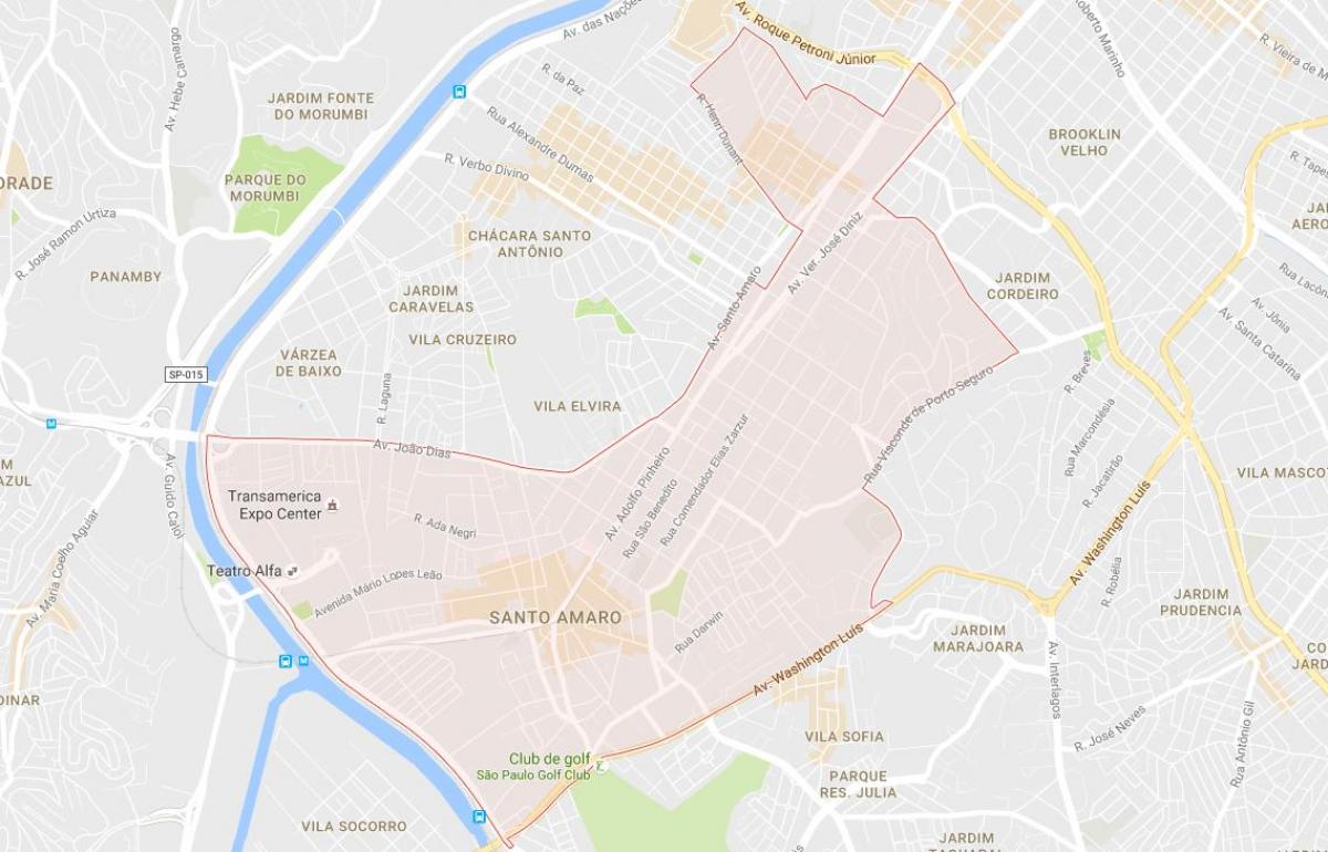 מפה של סנטו אמארו סאו פאולו