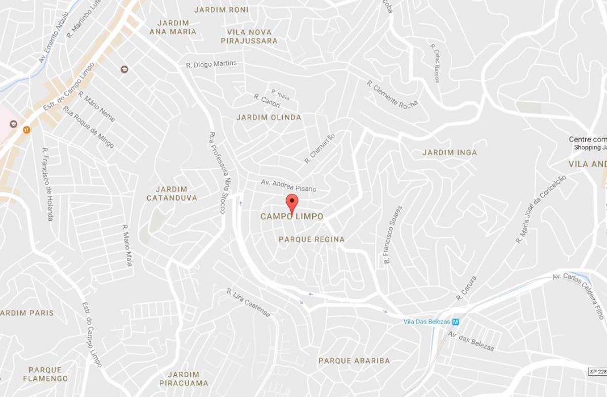 מפה של קאמפו Limpo סאו פאולו