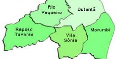 מפה של Butantã תת-פריפקטורה