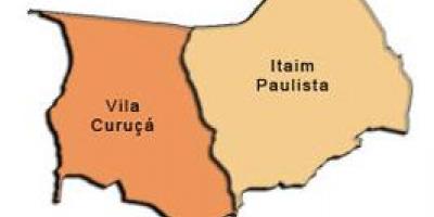 מפה של Itaim Paulista - Vila Curuçá תת-פריפקטורה