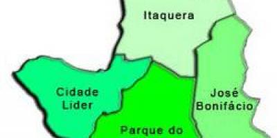 מפה של Itaquera תת-פריפקטורה