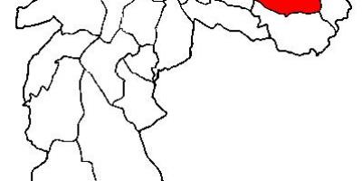 מפה של Itaquera תת-פריפקטורה של סאו פאולו