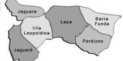 מפה של Lapa תת-פריפקטורה