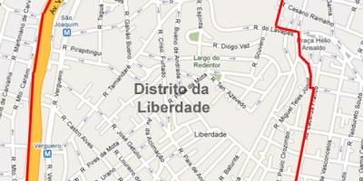 מפה של Liberdade סאו פאולו