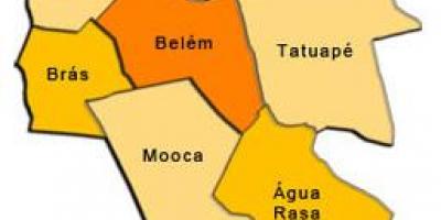 מפה של Mooca תת-פריפקטורה