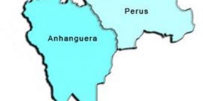 מפה של Perus תת-פריפקטורה