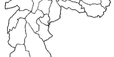 מפה של Perus תת-פריפקטורה של סאו פאולו