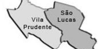 מפה של Vila Prudente תת-פריפקטורה