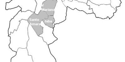 מפה של אזור Centro-Sul סאו פאולו