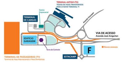 מפה של נמל התעופה הבינלאומי Viracopos חניה