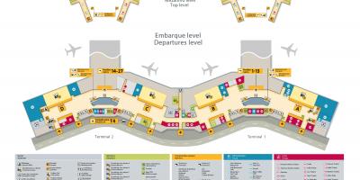 מפה של נמל התעופה הבינלאומי של סאו פאולו-Guarulhos