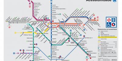 מפה של התחבורה סאו פאולו - גישה לנכים