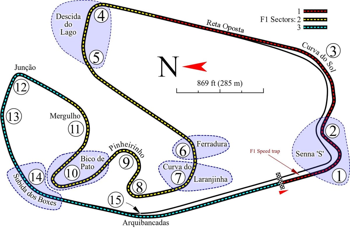 מפה של Autódromo חוסה קרלוס פייס סאו פאולו