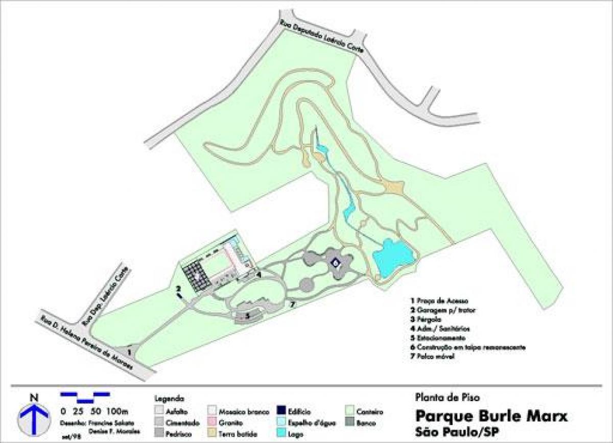 מפה של Burle Marx park