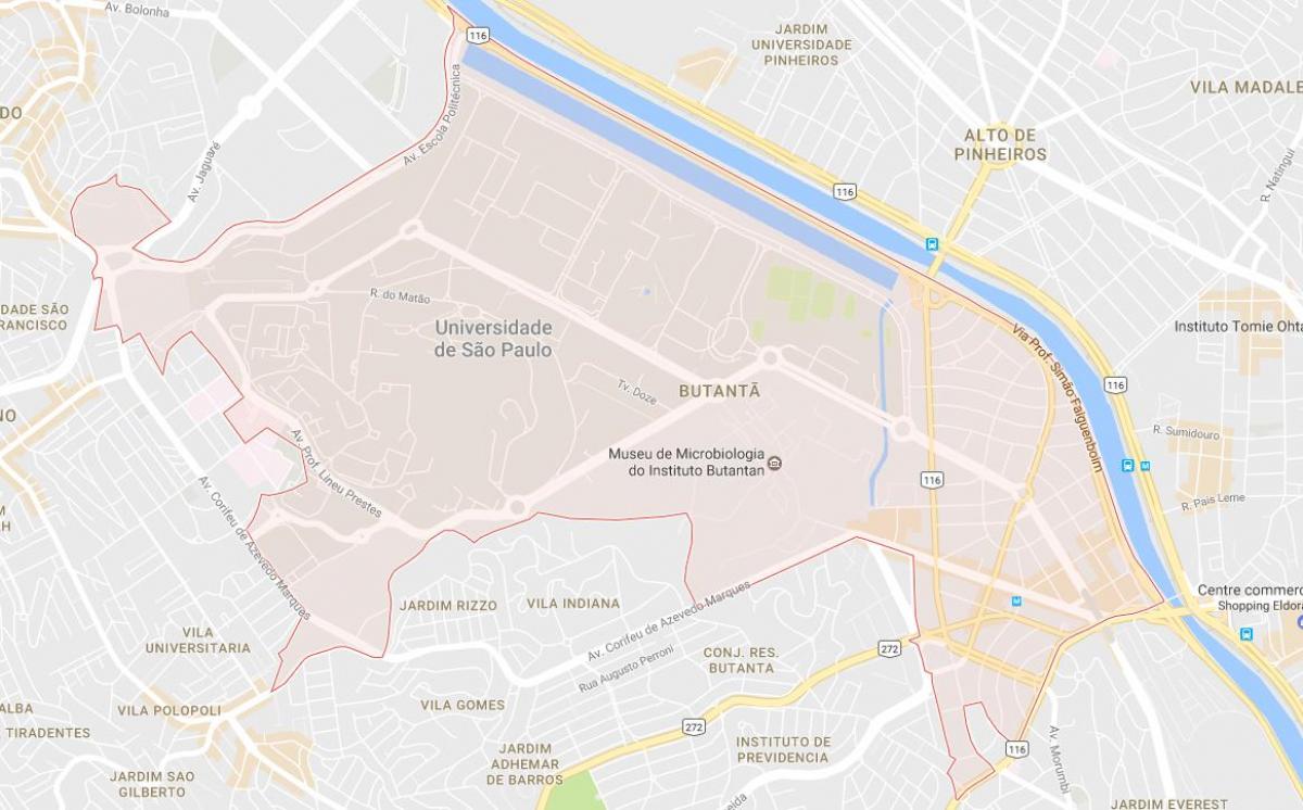 מפה של Butantã סאו פאולו