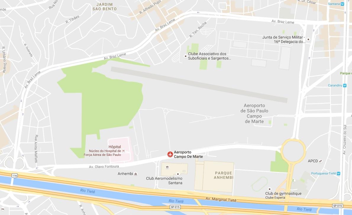 מפה של Campo de Marte התעופה