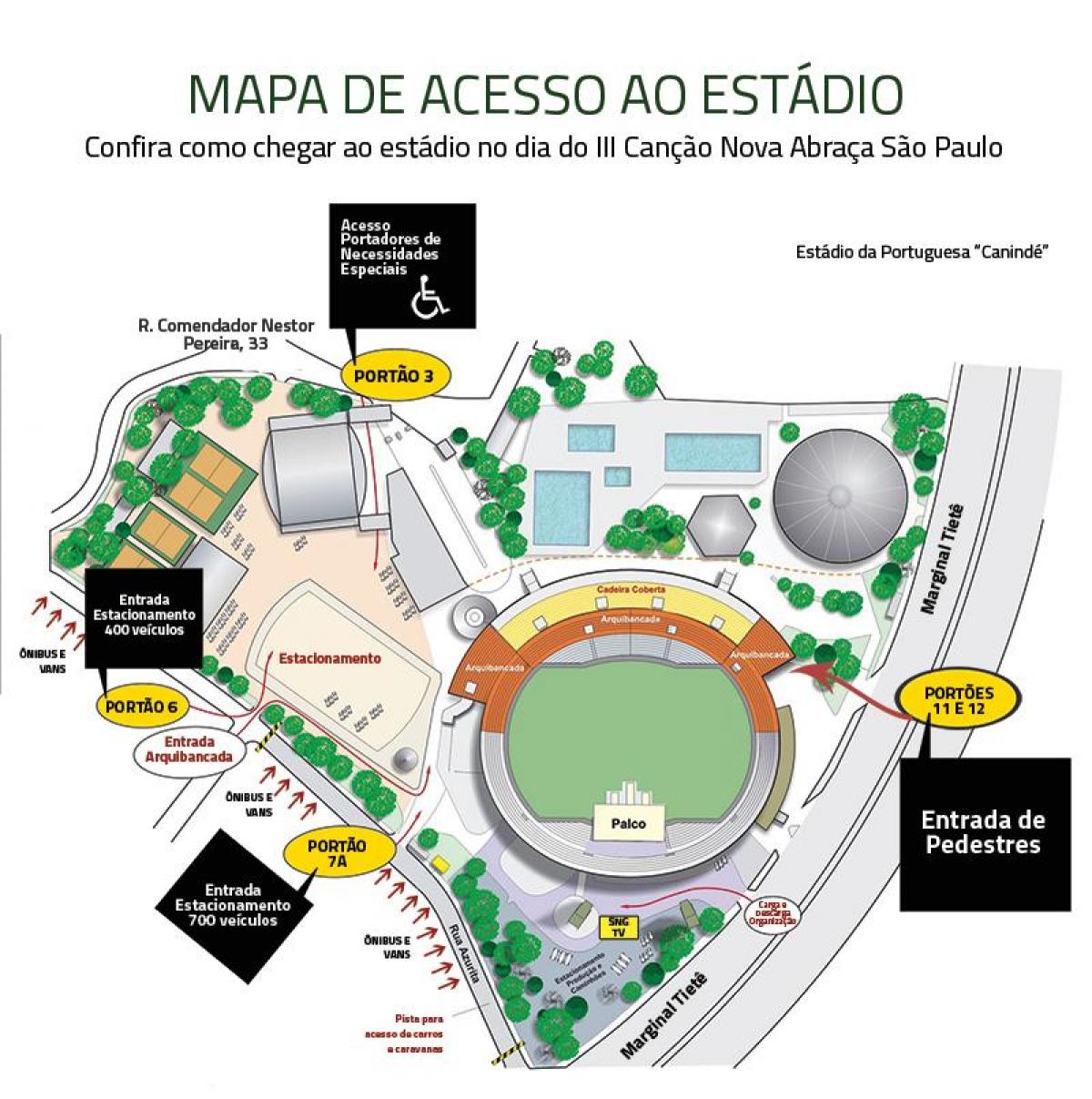 מפה של Canindé אצטדיון