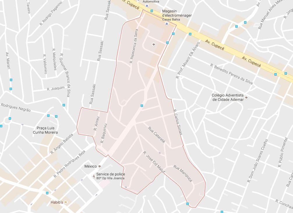 מפה של Cidade Ademar סאו פאולו