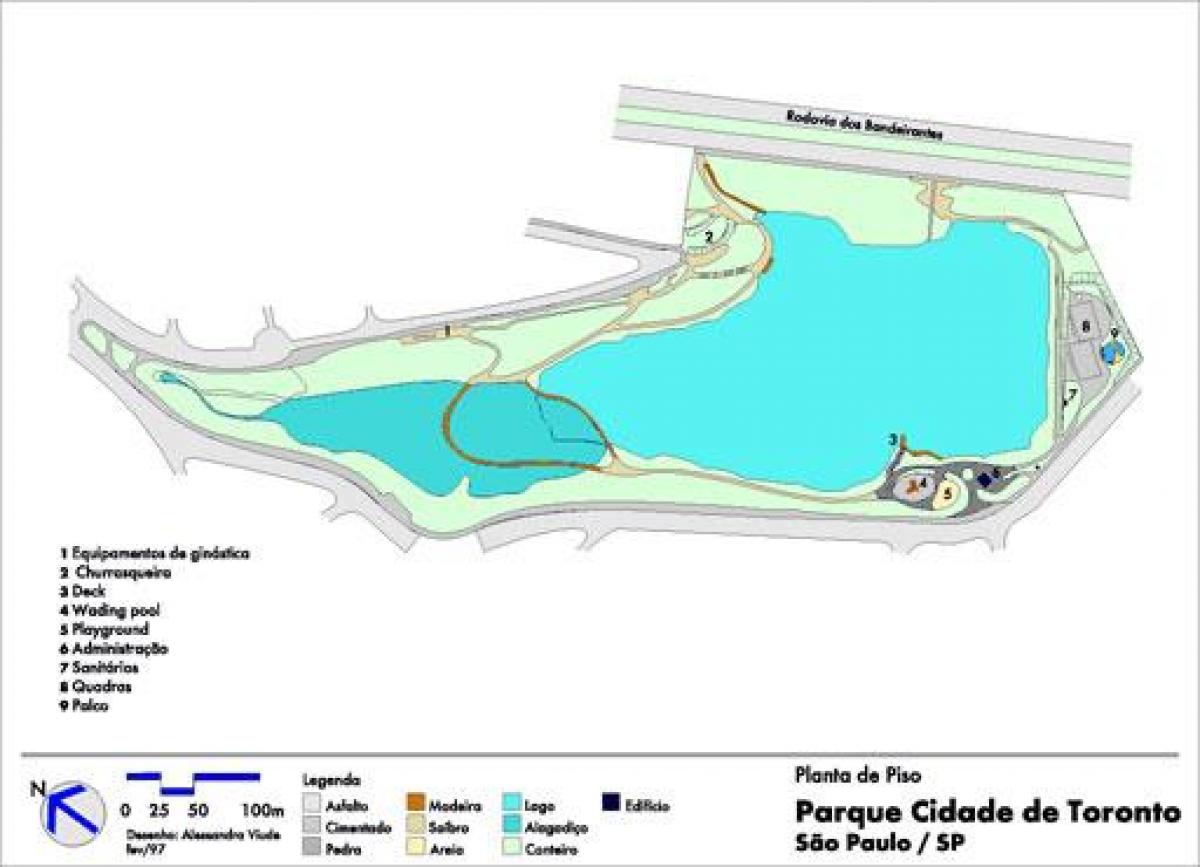 מפה של Cidade לעשות טורונטו פארק
