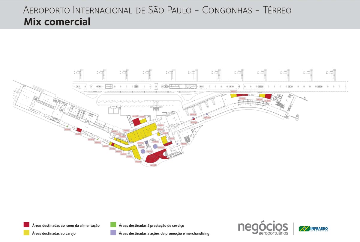 מפה של Congonhas airport - מסוף