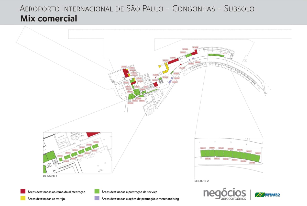 מפה של Congonhas airport - קומה -1