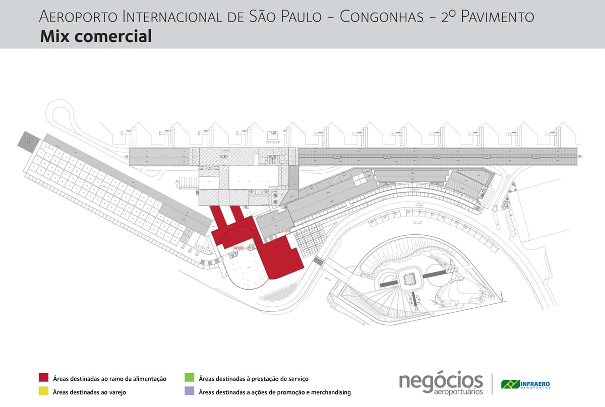 מפה של Congonhas airport - קומה 2