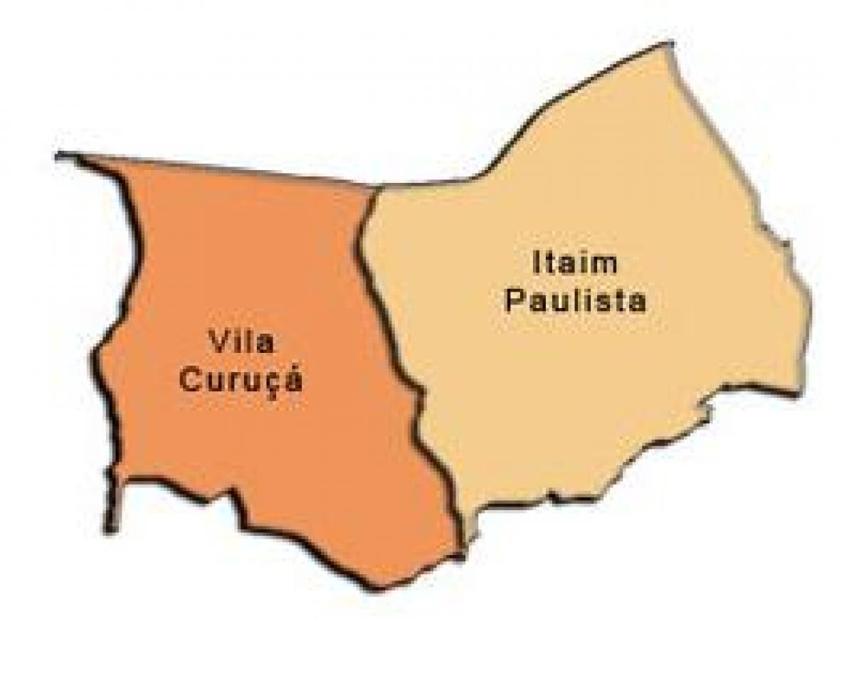 מפה של Itaim Paulista - Vila Curuçá תת-פריפקטורה