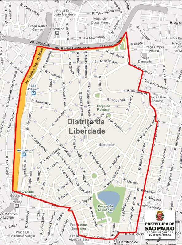 מפה של Liberdade סאו פאולו