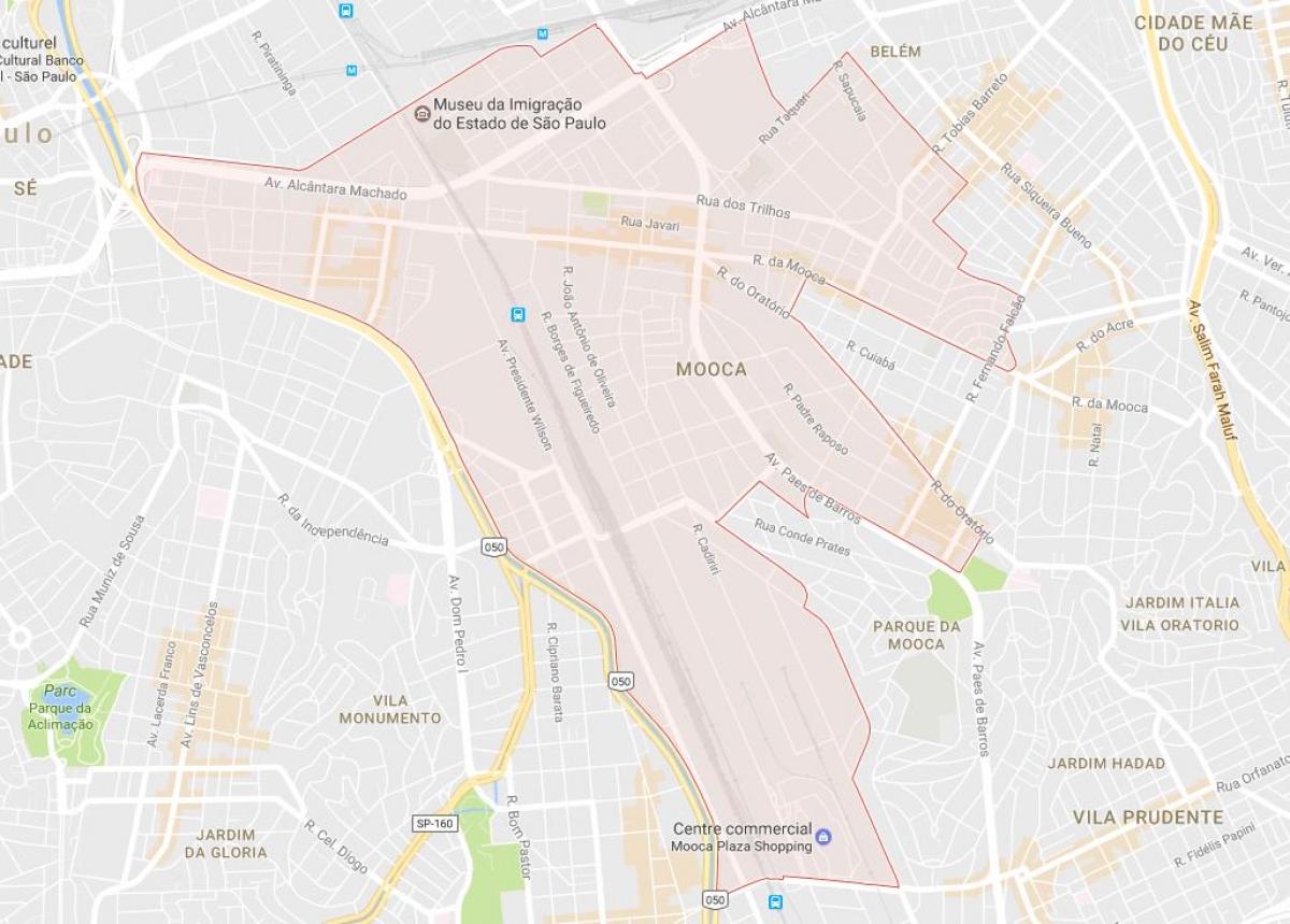 מפה של Mooca סאו פאולו
