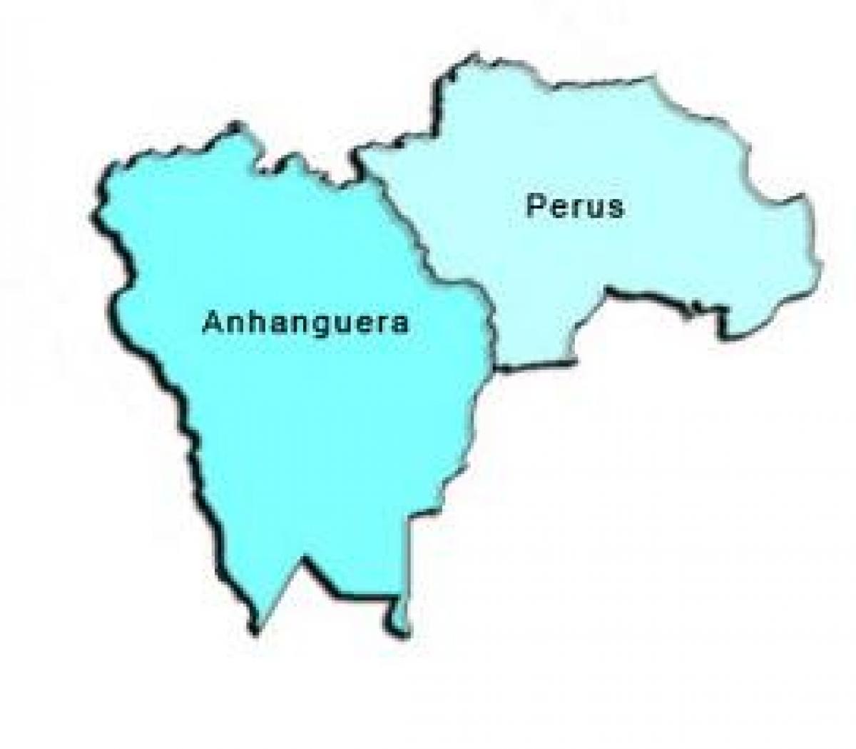 מפה של Perus תת-פריפקטורה